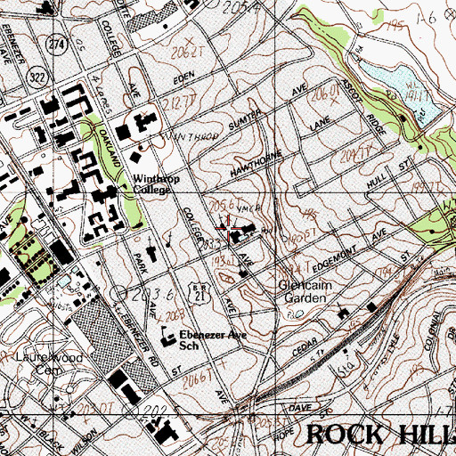 Topographic Map of Church of Our Lady and Saint Philip Neri, SC