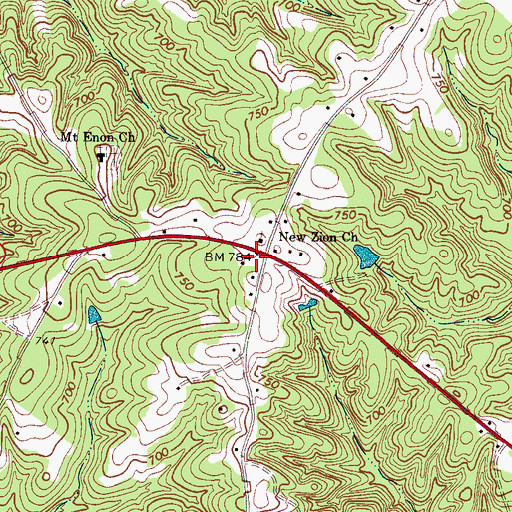 Topographic Map of New Zion School (historical), SC