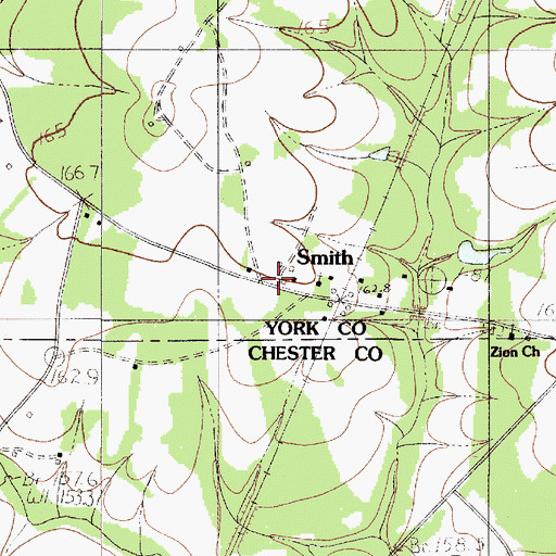 Topographic Map of Smiths School (historical), SC