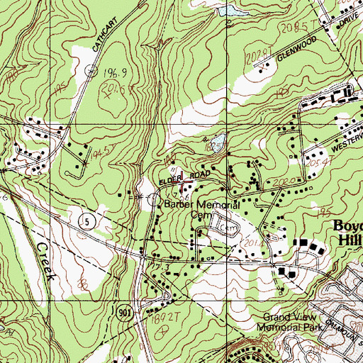 Topographic Map of Westerwood Acres, SC