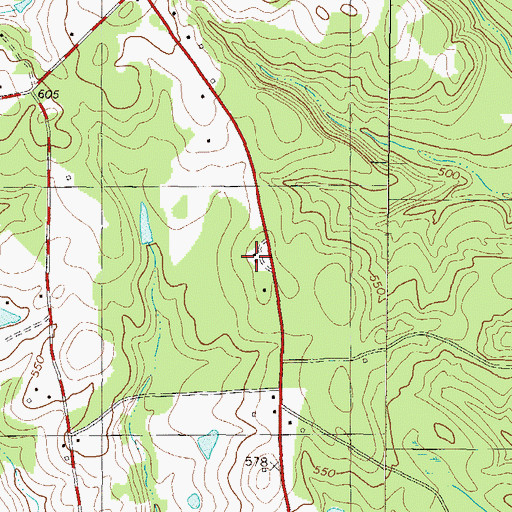 Topographic Map of Bold Spring School (historical), SC