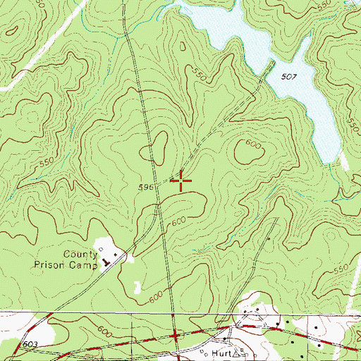 Topographic Map of Camp McElveer (historical), SC
