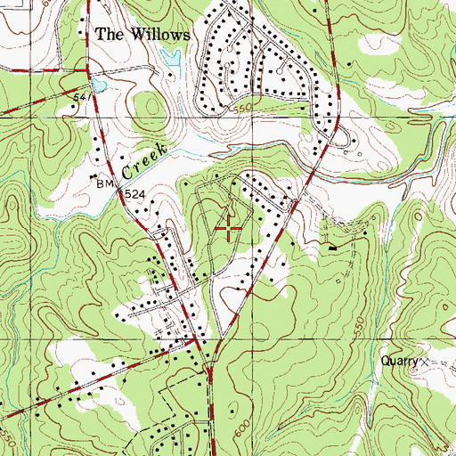 Topographic Map of Crestview, SC