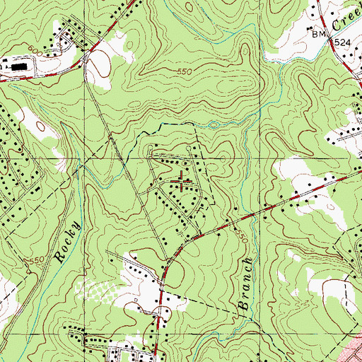 Topographic Map of Glendale, SC