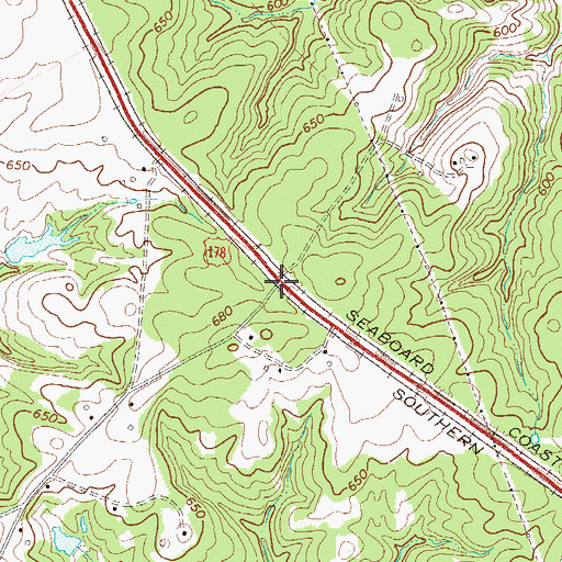Topographic Map of Tinsley, SC