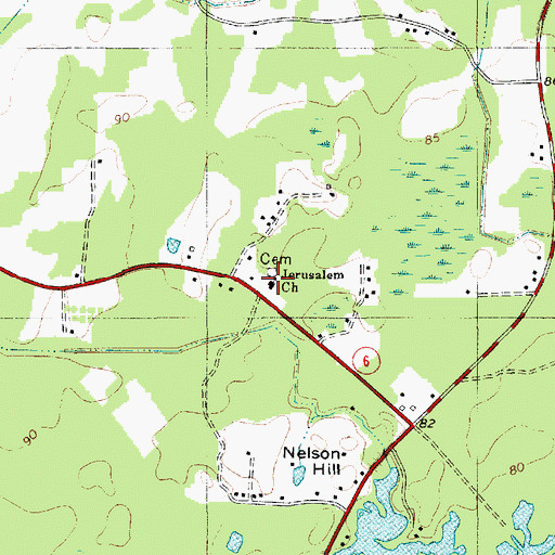 Topographic Map of White Swamp School (historical), SC