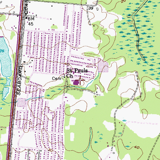 Topographic Map of Boulder Bluff Elementary School, SC