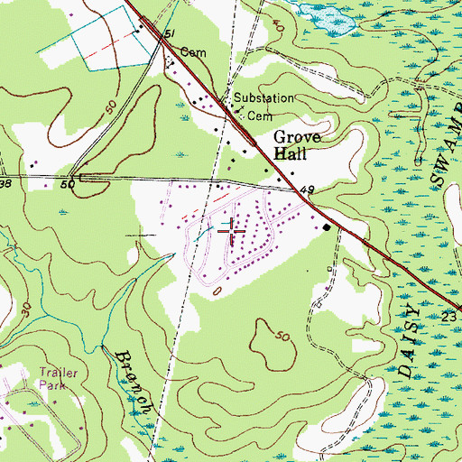 Topographic Map of Oakatee, SC
