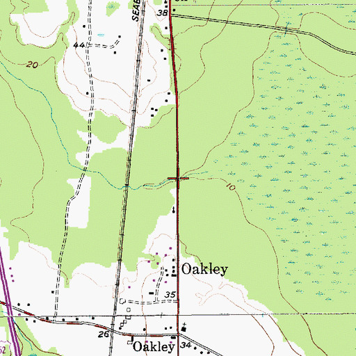 Topographic Map of Patty Bridge, SC