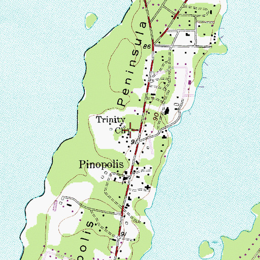 Topographic Map of Trinity Cemetery, SC