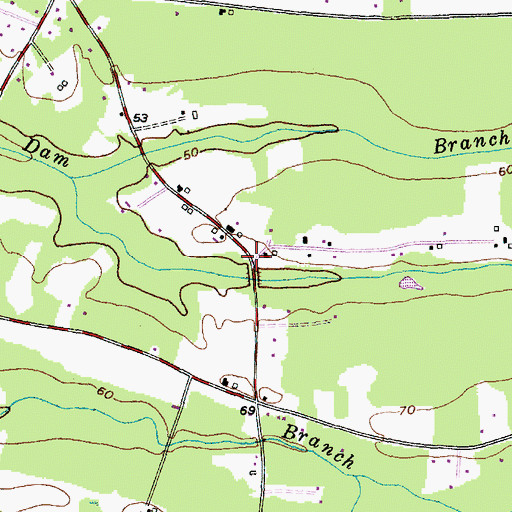Topographic Map of Washington Town, SC