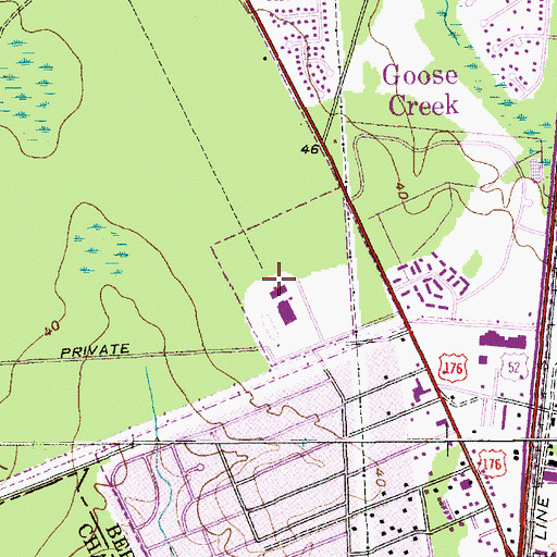 Topographic Map of Westview Elementary School, SC