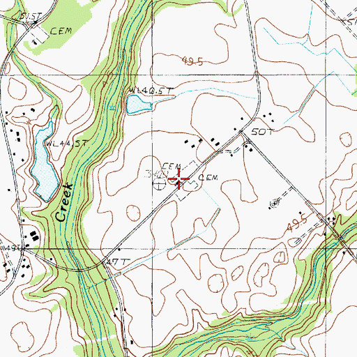 Topographic Map of Browns Chapel, SC