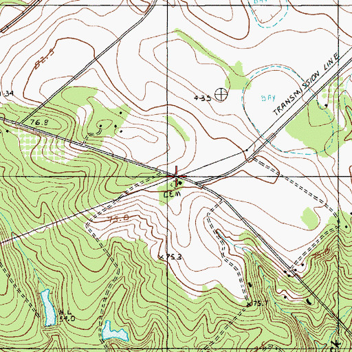 Topographic Map of Mount Salem School (historical), SC