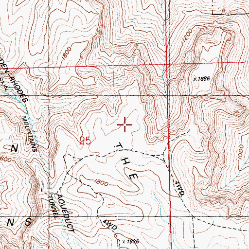 Topographic Map of The Mesa, AZ