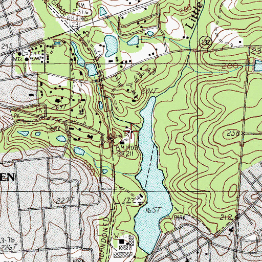 Topographic Map of Millbank (historical), SC
