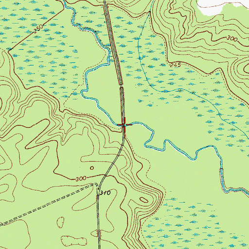 Topographic Map of Porter Bridge, SC