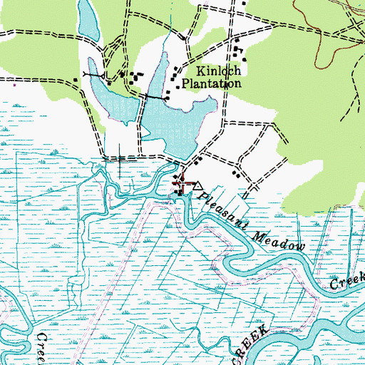 Topographic Map of Hide Out Plantation, SC