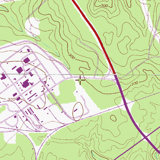 Topographic Map of Long Branch School (historical), SC