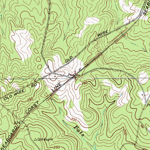 Topographic Map of Gillespie (historical), SC