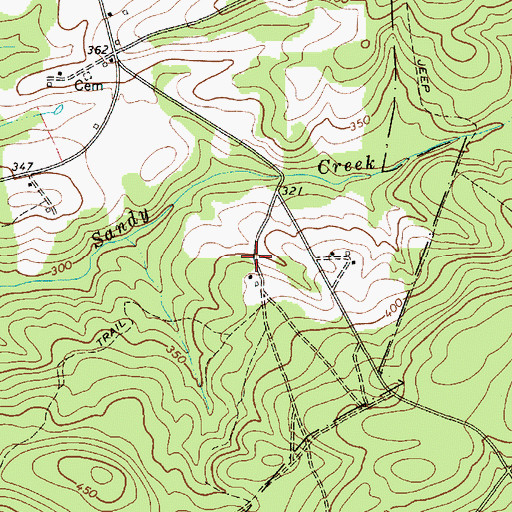 Topographic Map of Hopewell School (historical), SC