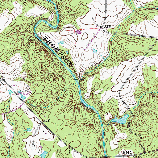 Topographic Map of Little Cedar Creek, SC