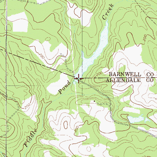 Topographic Map of Goodsons Mill (historical), SC