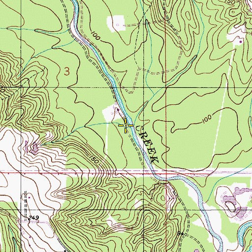 Topographic Map of Murray Branch, AL