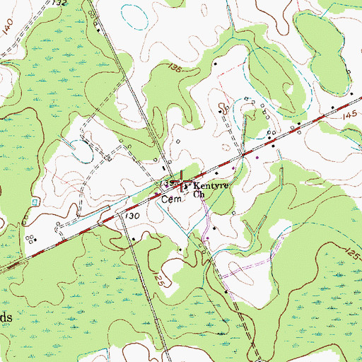 Topographic Map of Kentyre, SC