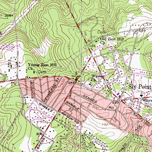 Topographic Map of Aiken Seventh Day Adventist Church, SC