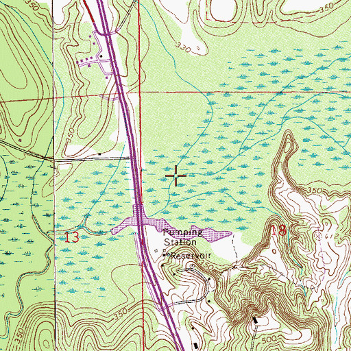 Topographic Map of Nappy Head Branch, AL