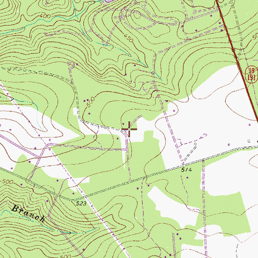 Topographic Map of Milledgeville (historical), SC