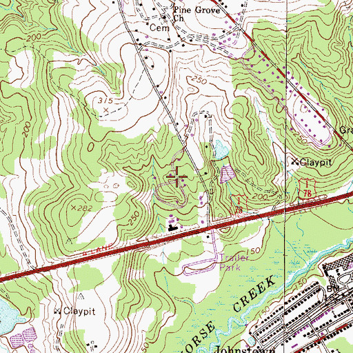 Topographic Map of Ridgecrest, SC
