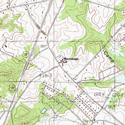 Topographic Map of Central School (historical), SC