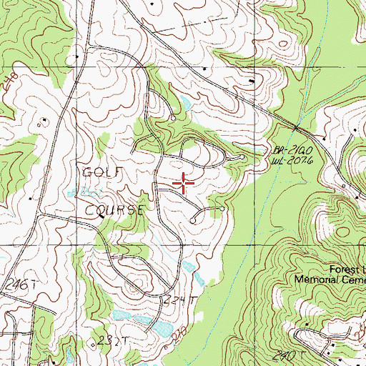 Topographic Map of Cobbs Glen, SC