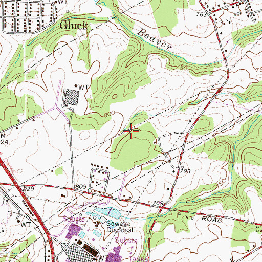 Topographic Map of Flat Rock Church, SC