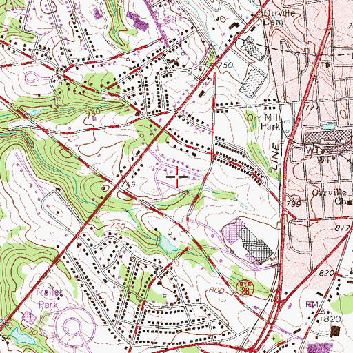 Topographic Map of Lyonswood, SC