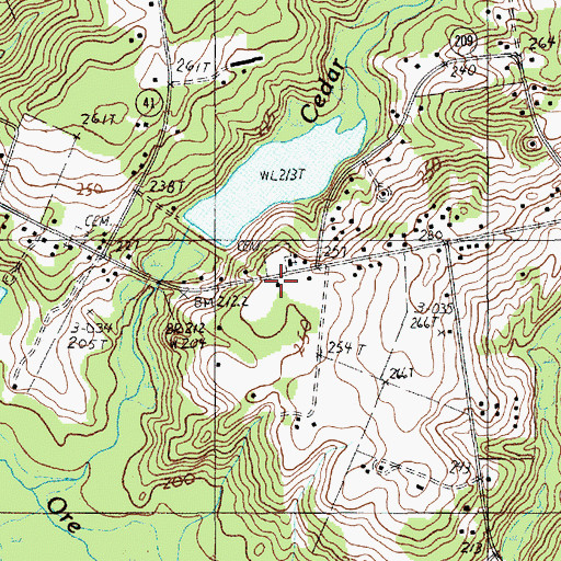Topographic Map of Cedar Creek School (historical), SC