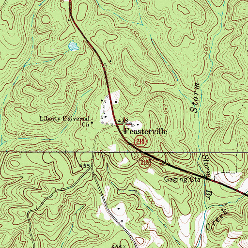 Topographic Map of Featerville Community Center (historical), SC