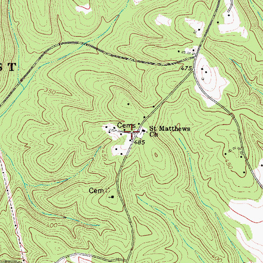 Topographic Map of Mathis School (historical), SC