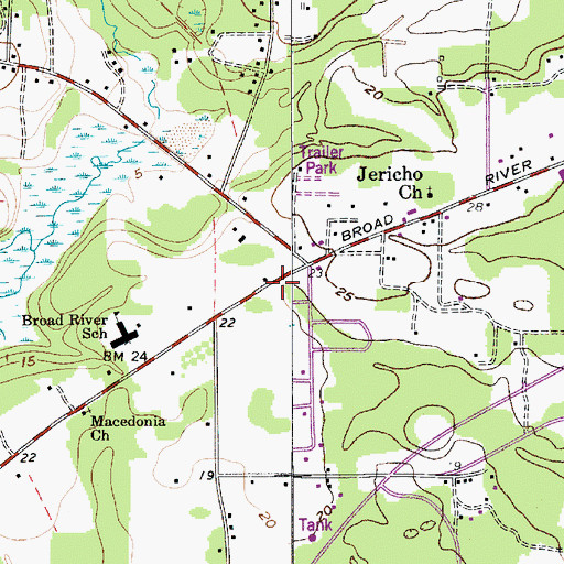 Topographic Map of Canaan Church (historical), SC