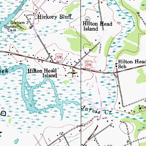 Topographic Map of Beaufort County Courthouse Annex, SC
