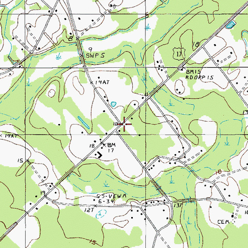 Topographic Map of Gethsemane Church (historical), SC