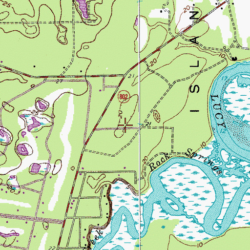 Topographic Map of Lucy Creek, SC