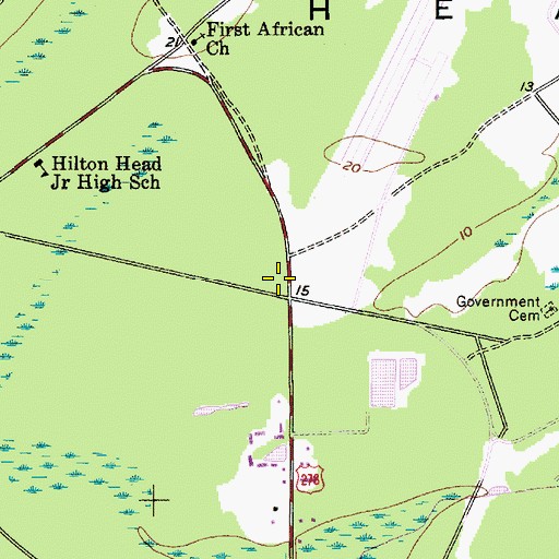 Topographic Map of Northridge Plaza Shopping Center, SC