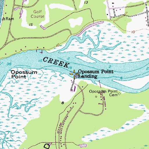Topographic Map of Palmetto Bay Marina, SC