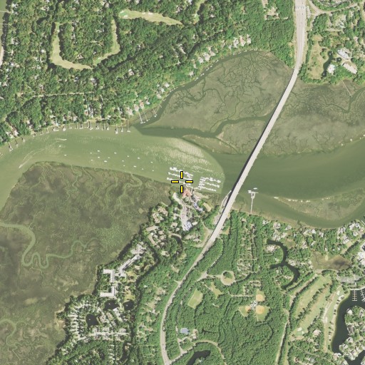 Aerial/Satellite Image of Palmetto Bay Marina, SC