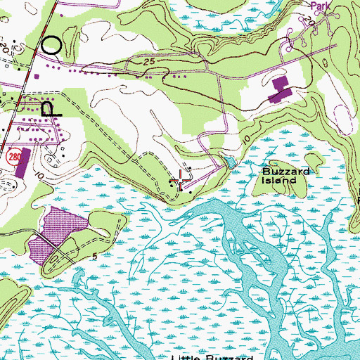 Topographic Map of Retreat Plantation, SC