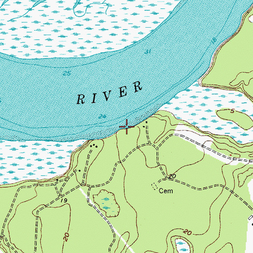 Topographic Map of Victoria Bluff, SC
