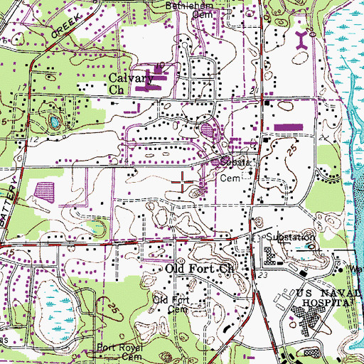 Topographic Map of Waterford Place, SC